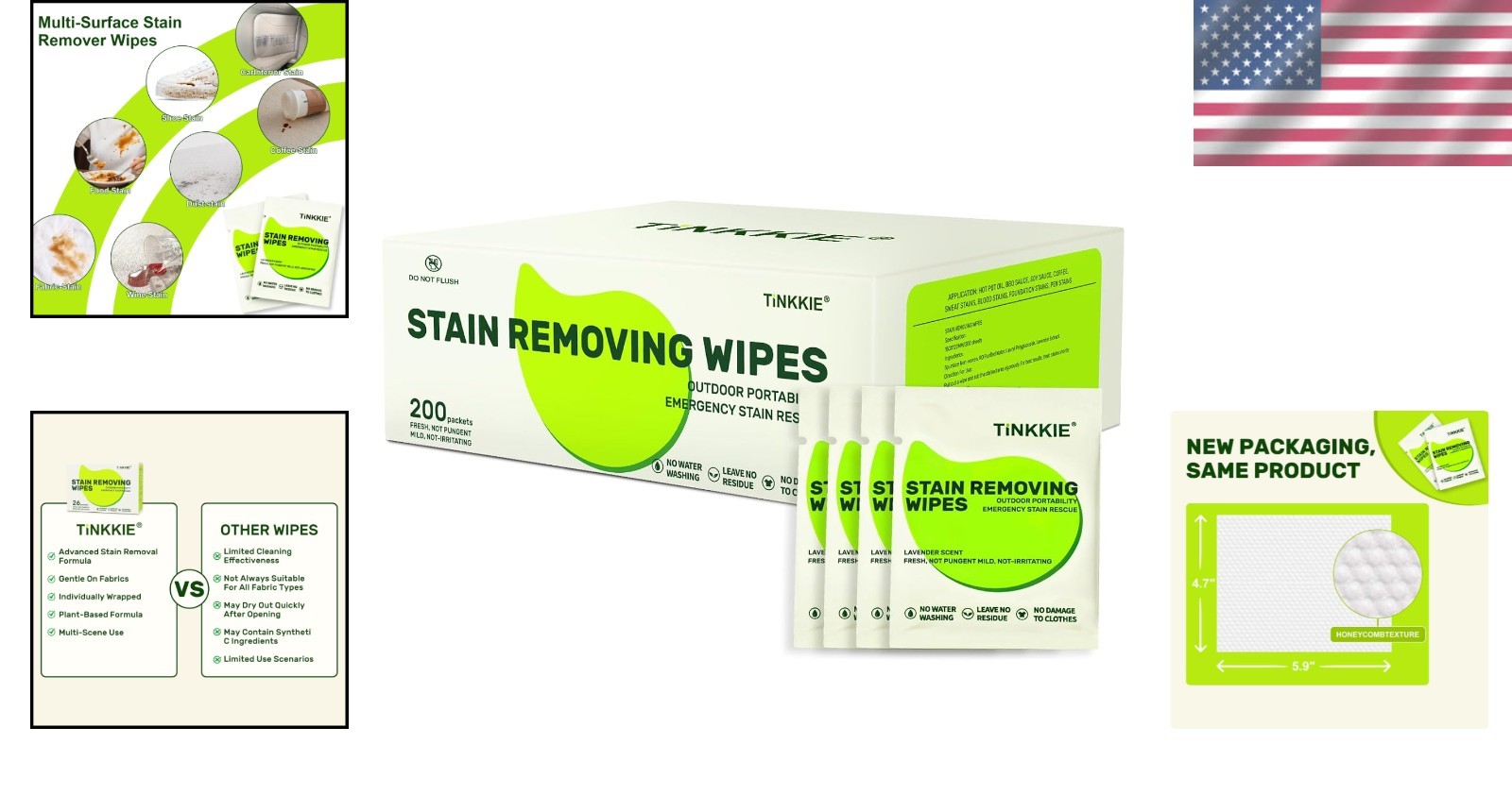 Easy-to-Use Fabric Stain Remover Wipes – 200 Pack