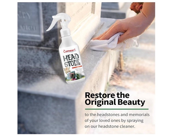 Comeast Head Stone Cleaner w/ Teflon Protection – 8.46oz Spray Bottle – Ex: 5/27