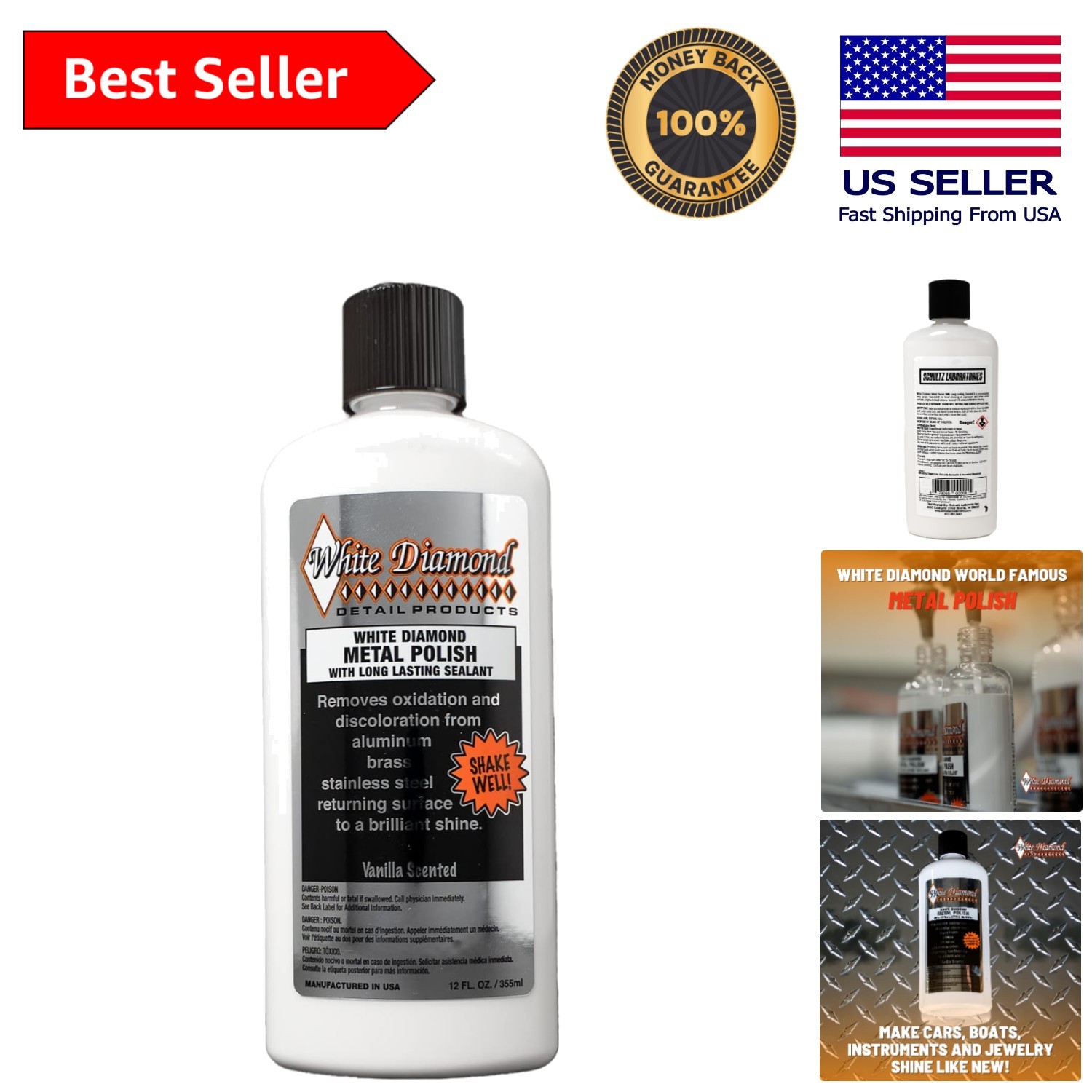Multi-Surface Metal Polish with Long Lasting Seal – 12 oz for Brilliant Shine