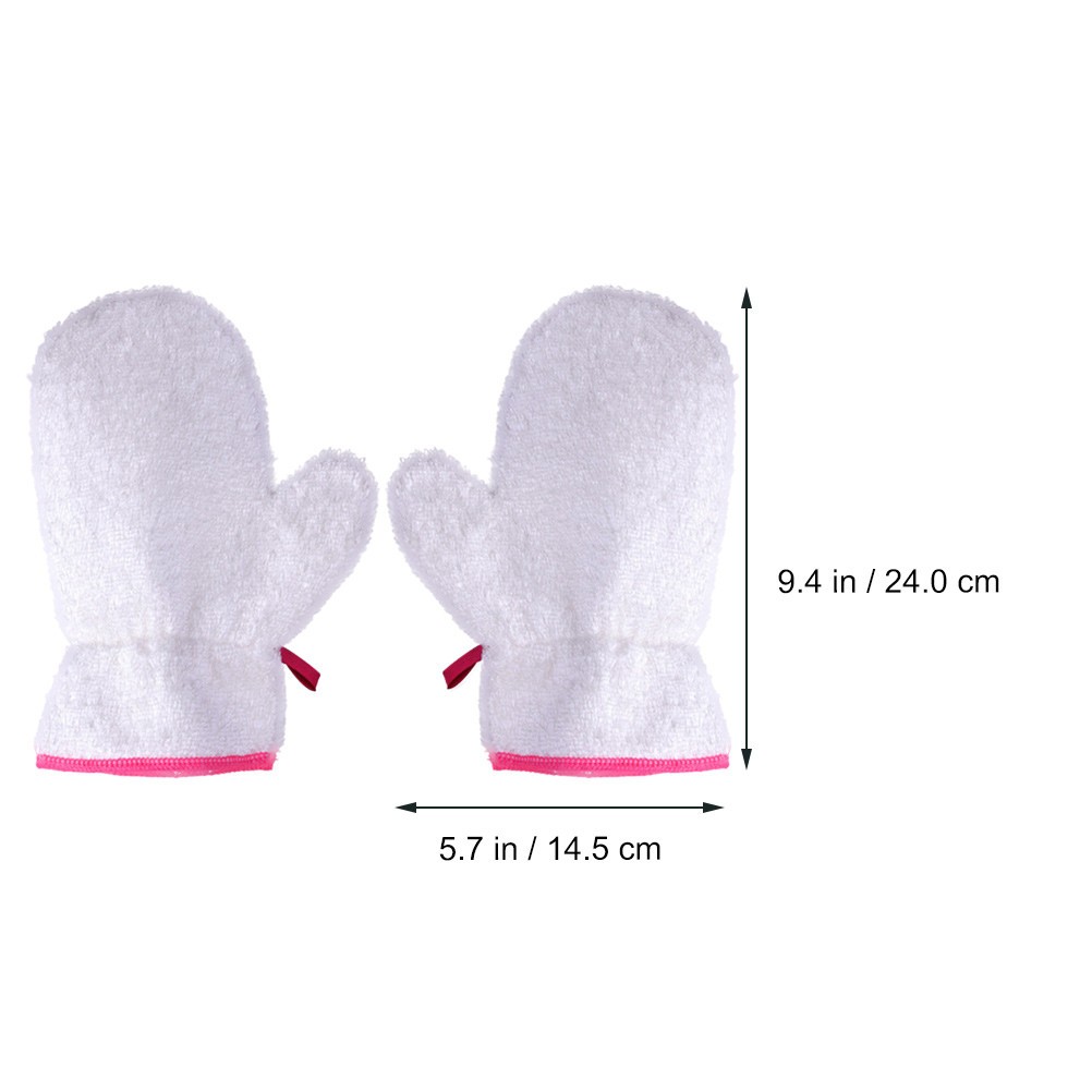 6Pcs Practical White Microfiber Cleaning Gloves Non Slip Housework