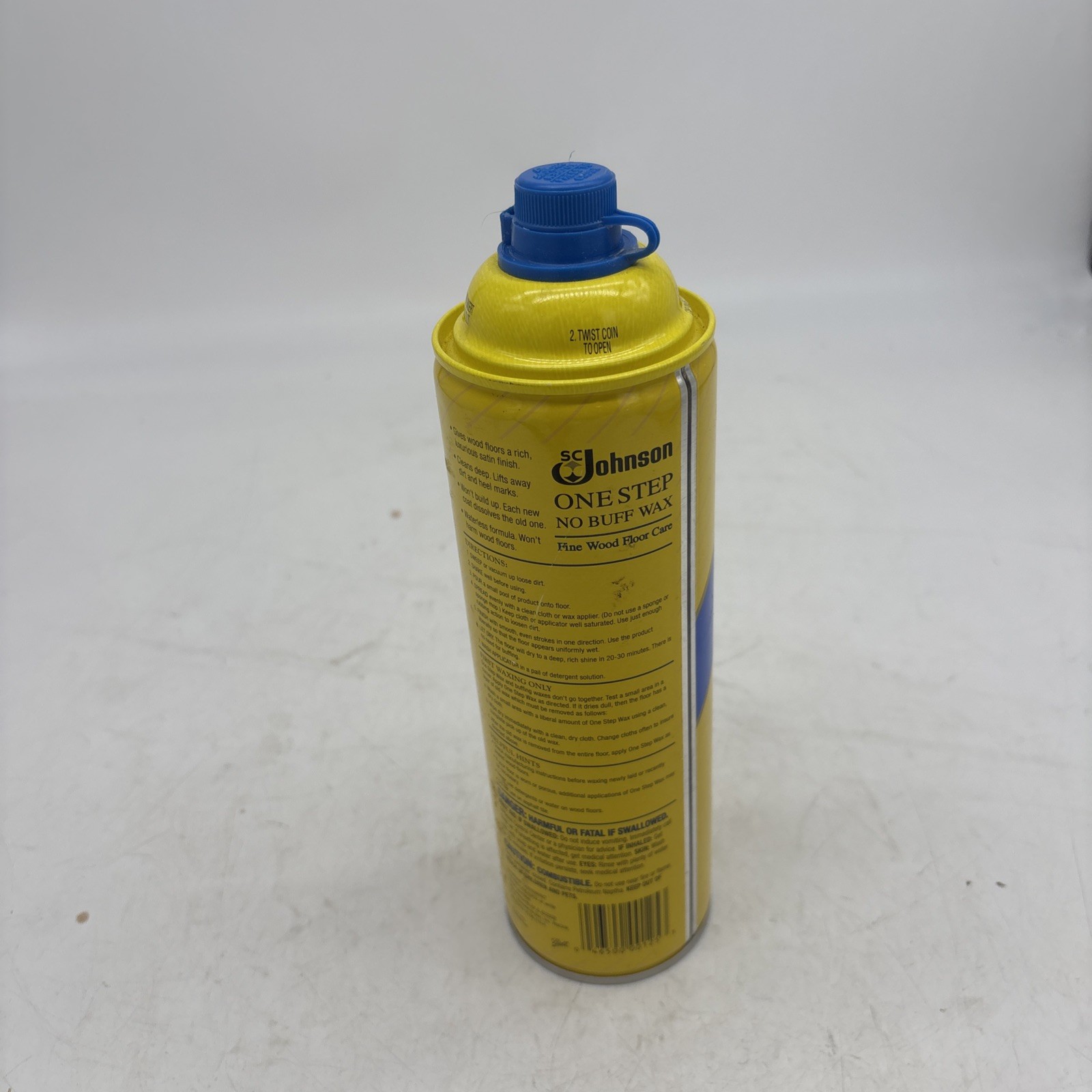 SC Johnson One Step No Buff Wax 75% Full Bottle Discontinued Floor Wax