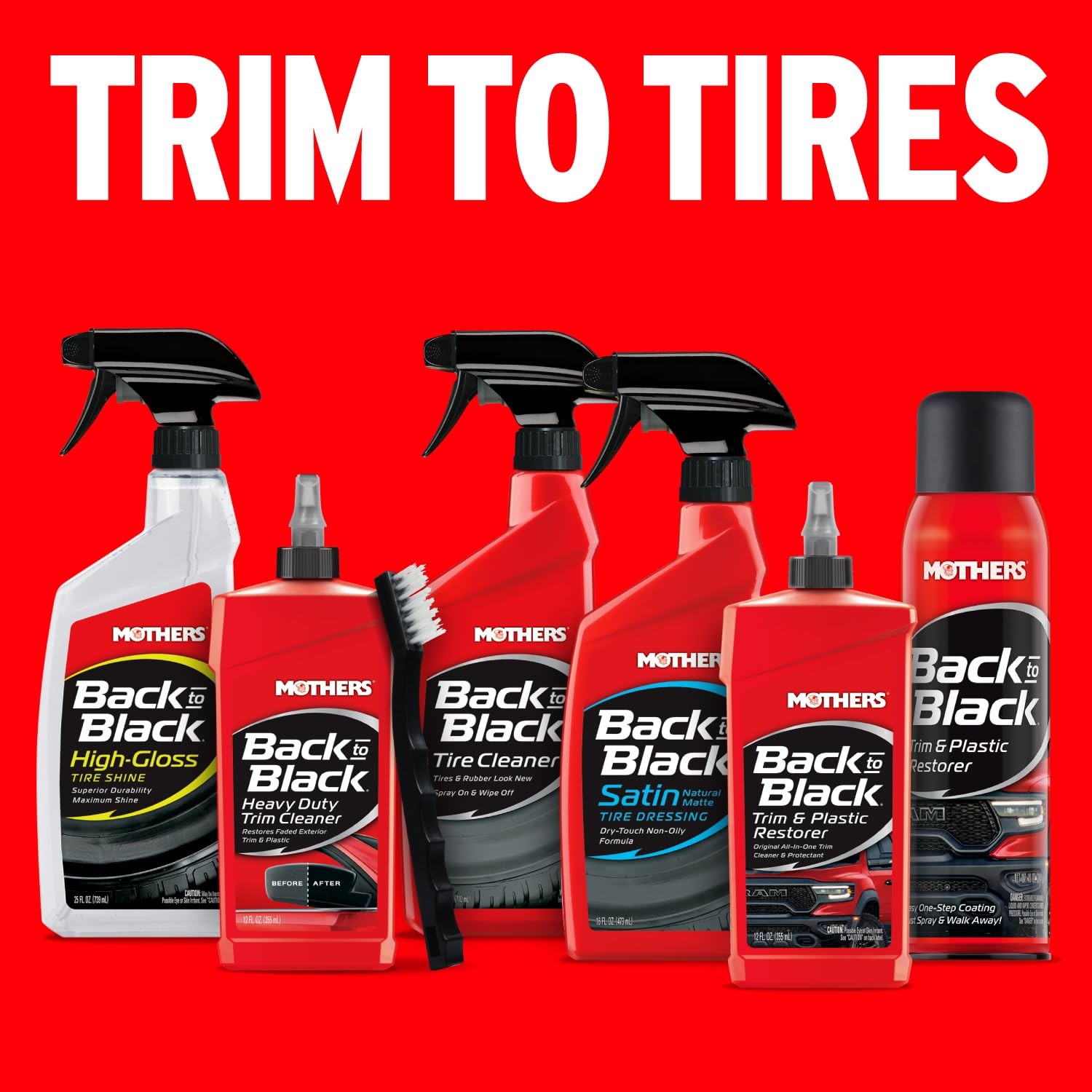 Mothers BacktoBlack Trim & Plastic Restorer, 12 oz. — Removes Oxidation, Dirt…