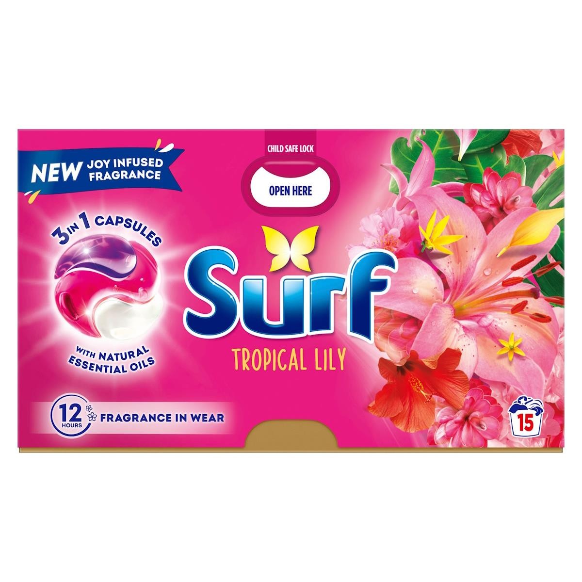 Surf 3 in 1 Laundry Capsules – Tropical & Ylang Ylang 15 Washes
