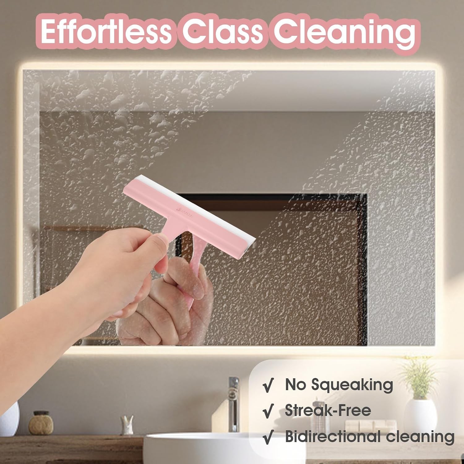 5″ Silicone Shower Squeegee for Glass Doors & Car Windows – Small & Mini Size