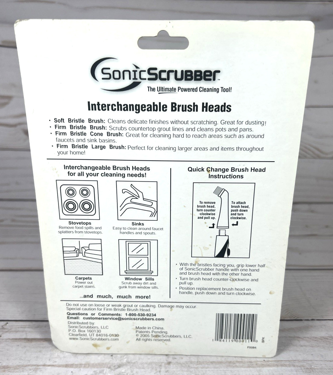 Sonic Scrubber Power Cleaner Interchangeable Brush Heads