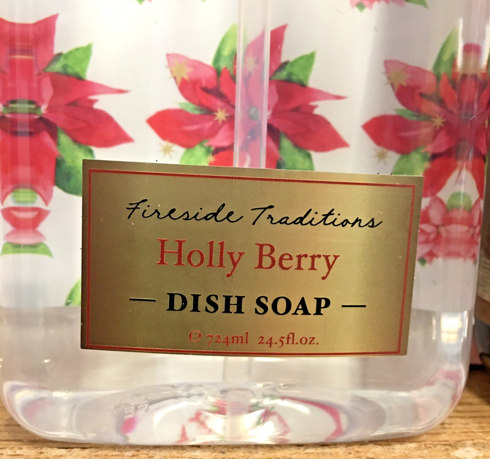 Home & Body Holiday Dish Hand Soap 2pc Set HOLLY BERRY 24oz Fireside Traditions