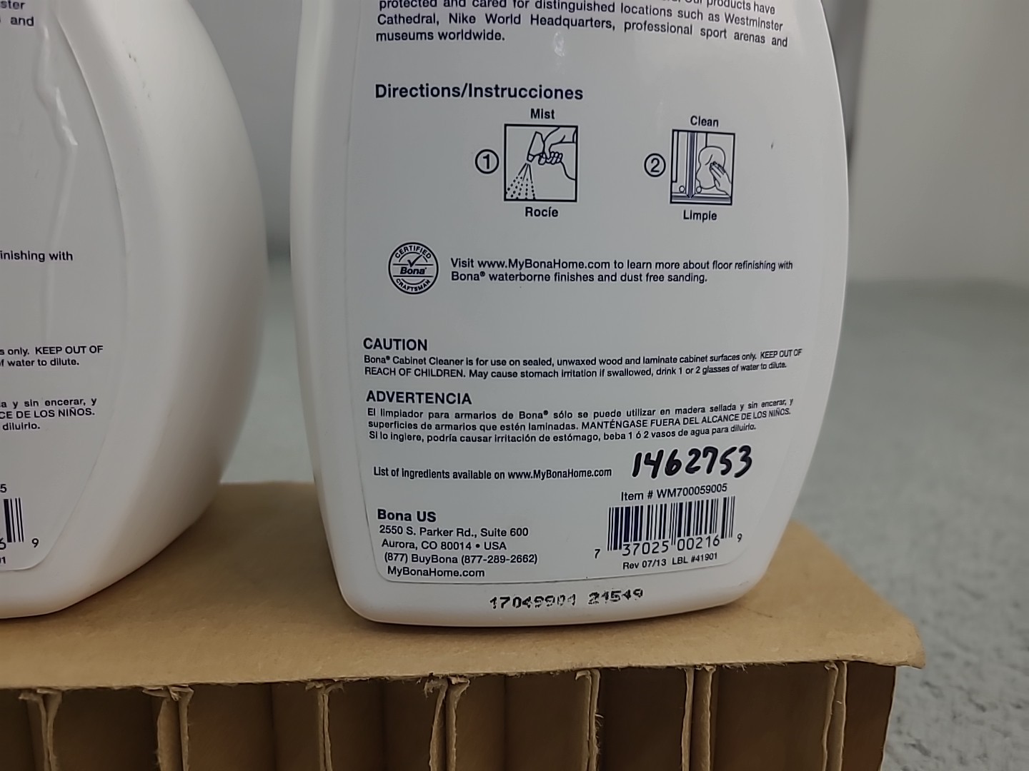2x Bona Cabinet Cleaner Value Size each are 36oz Spray Discontinued