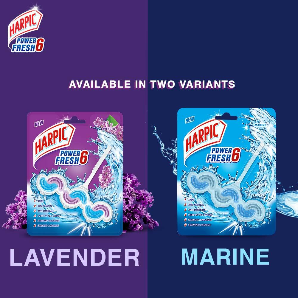 RSINC Power Fresh 6 Toilet Rim Block, Lavender – 39 g