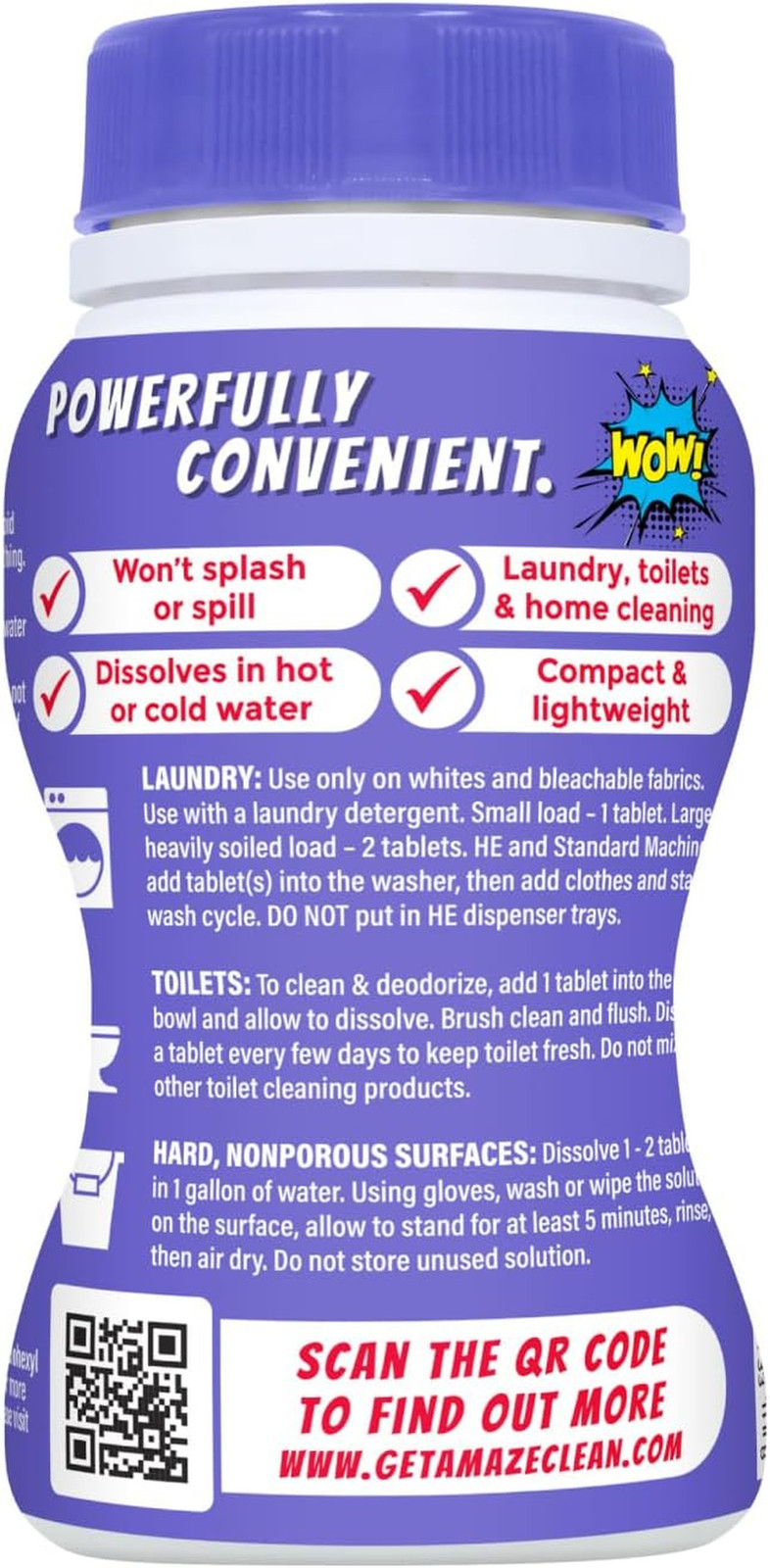 Ultra Concentrated Bleach Tablets [32 Tablets] – Lavender Scent – for Laundry, T