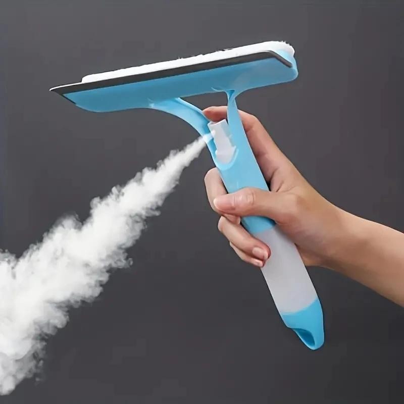 3-in-1 Shower Scraper Cleaner Bathrooms Glass Cleaning Mirror with Watering Can