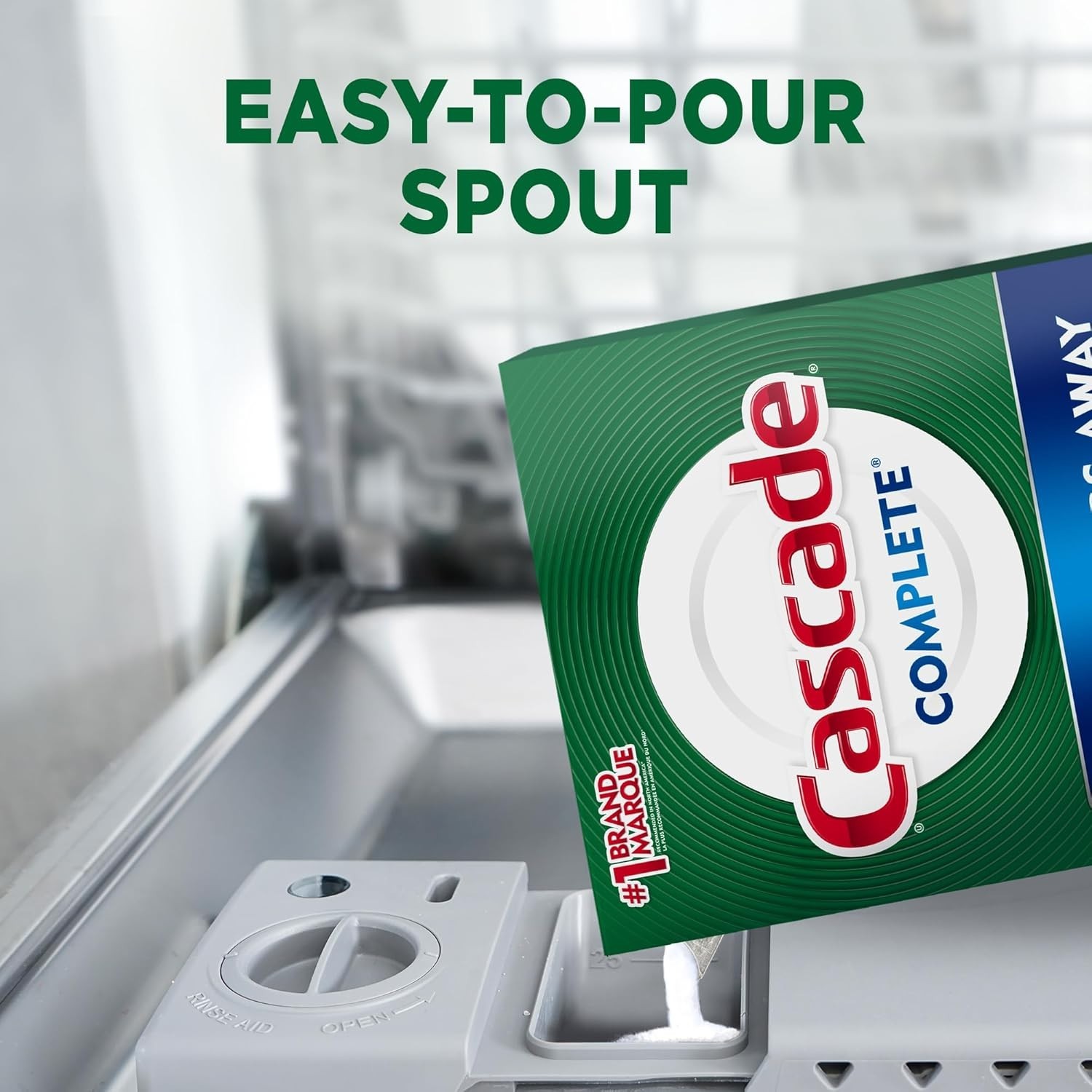 Cascade Complete Powder Dishwasher Detergent, Fresh Scent, White 75 oz