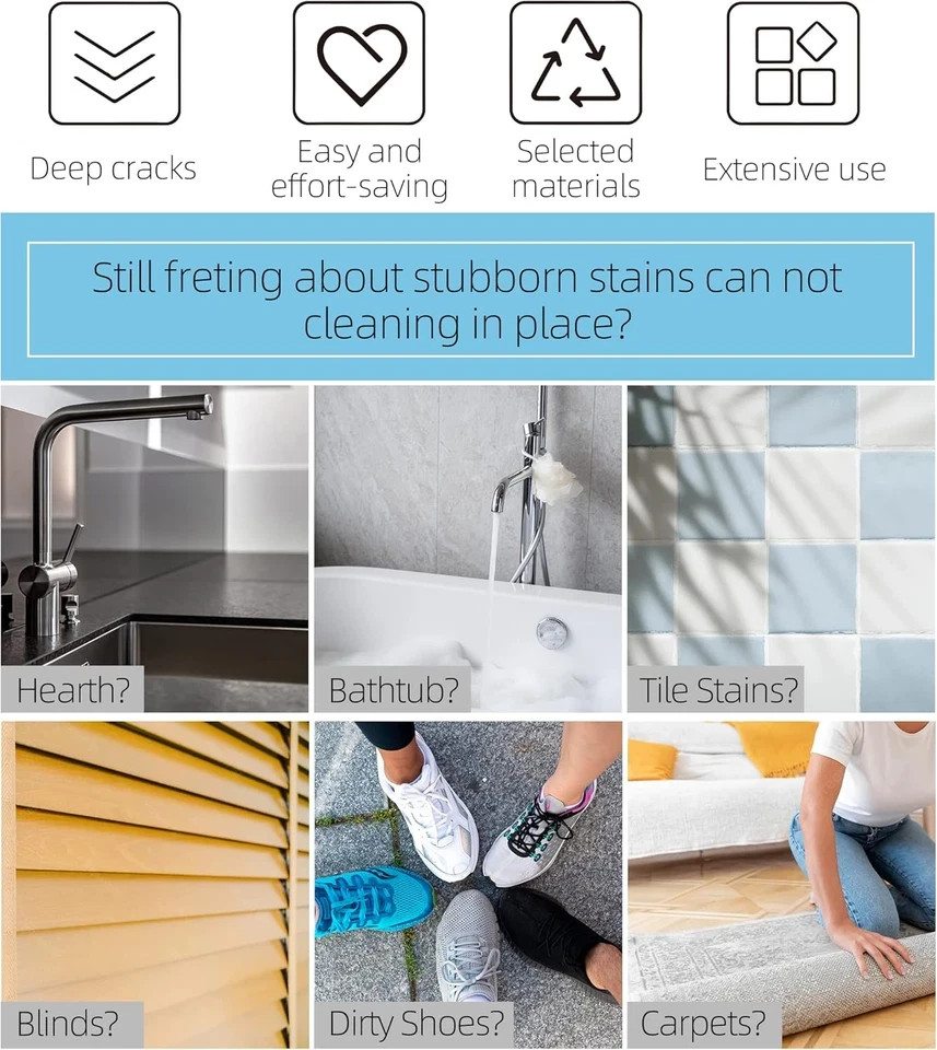 2-Pack Scrub Brush for Cleaning with Long Handle,Medium Firm Brush Bathroom Clea