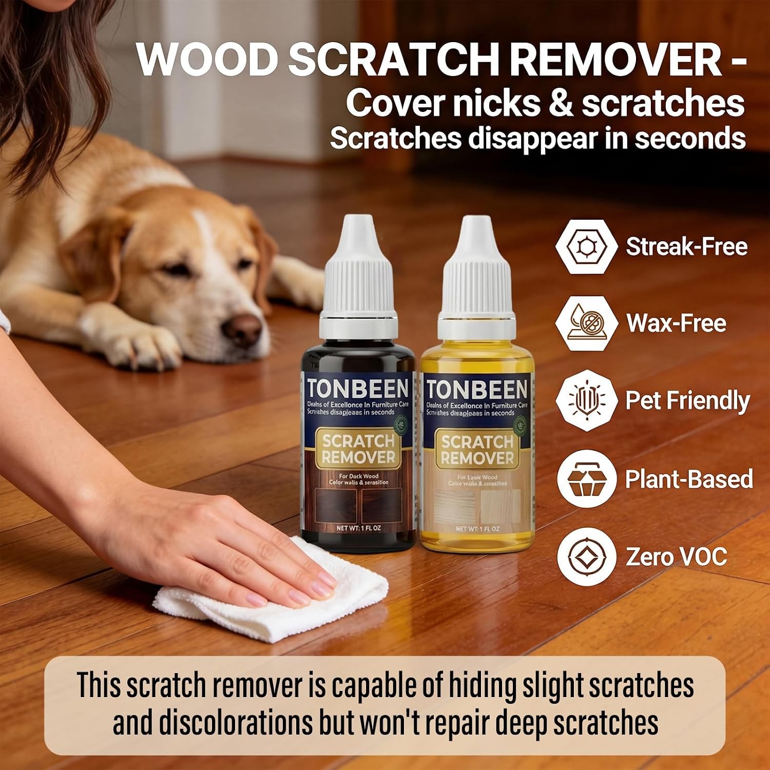 Wood Furniture & Floor Scratch Remover Repair Kit 12 PCS Professional Hardwood