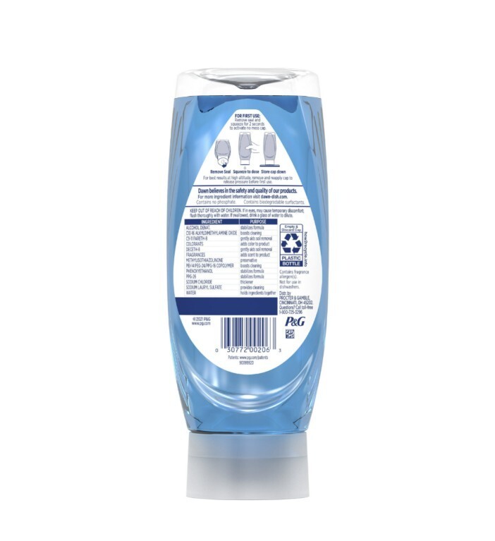 Dawn EZ-Squeeze Ultra Dishwashing Liquid Dish Soap, Original Scent, 14.7 fl oz