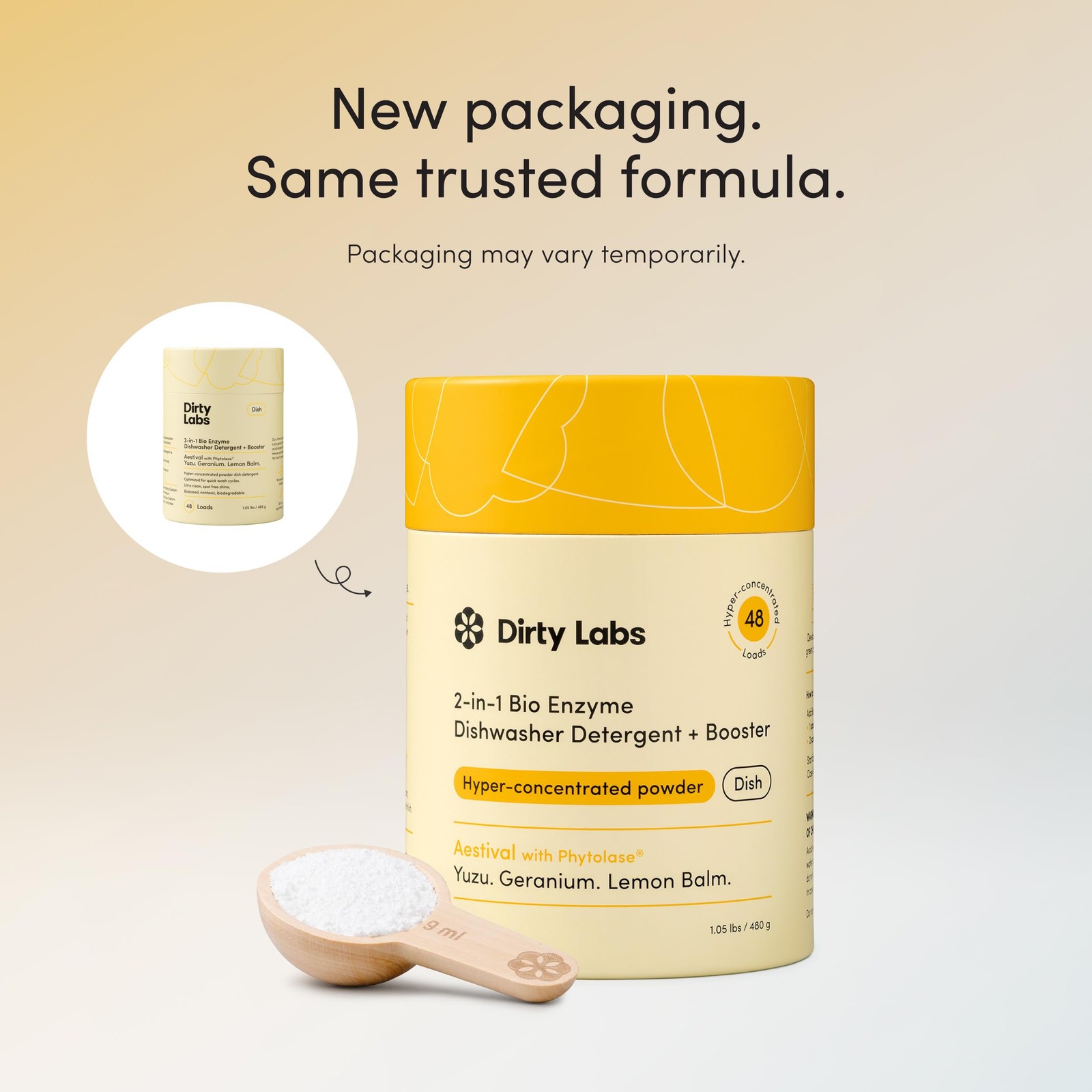 Dirty Labs | Dishwasher Detergent and Booster | Aestival Scent | 48 Loads 1 l…