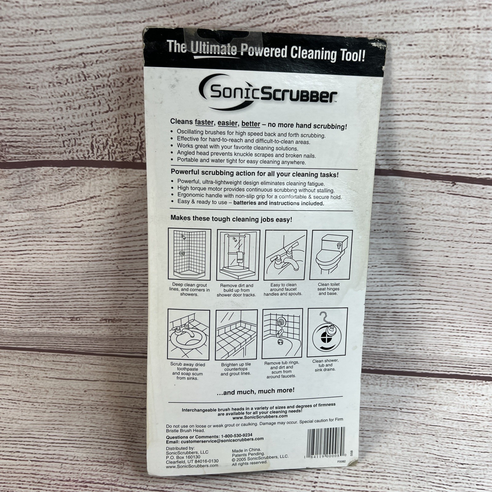 Sonic Scrubber Bathroom Tool Power Cleaner Tool for Tubs Showers Sinks Tiles New
