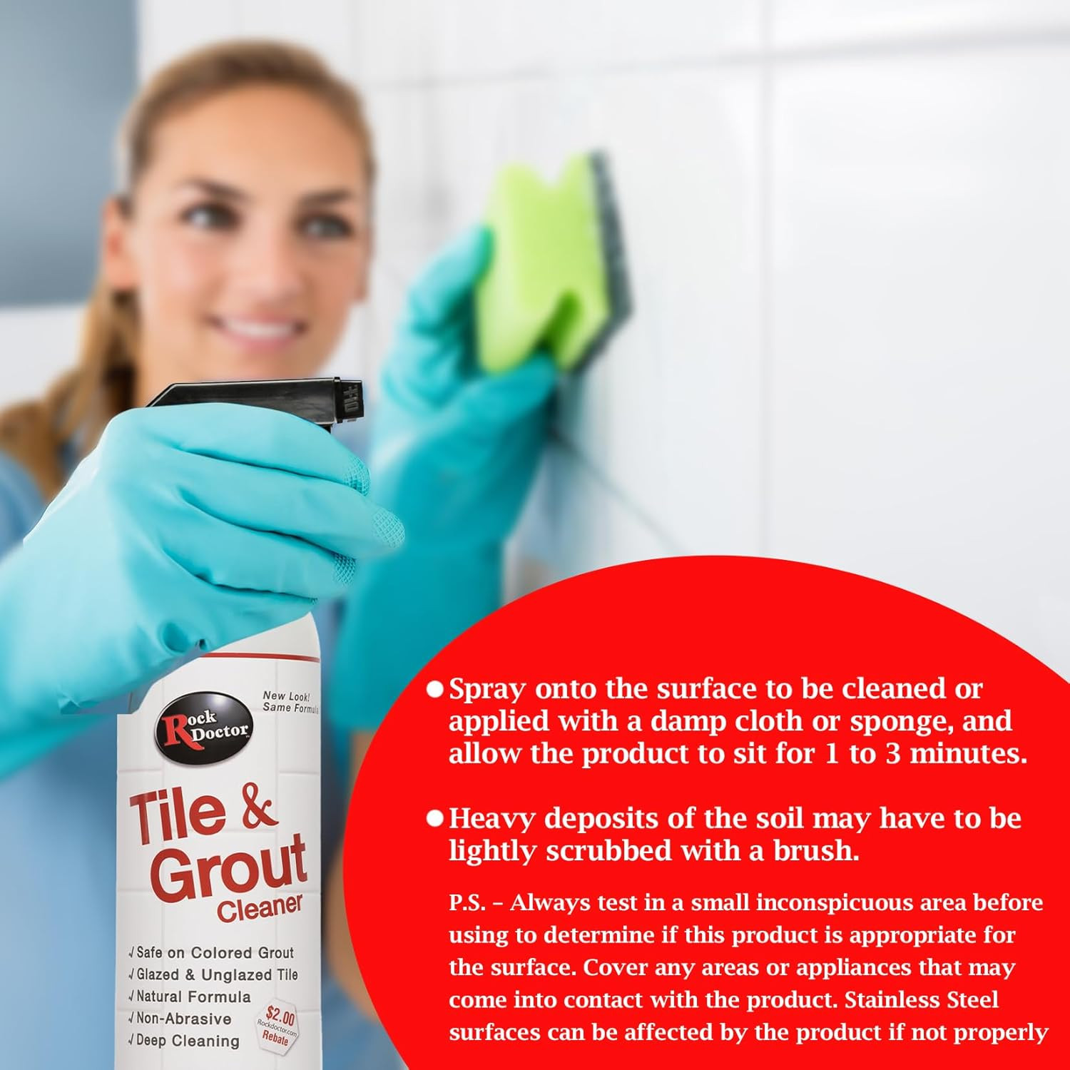 Natural Tile Grout Cleaner Heavy Duty Non-Abrasive