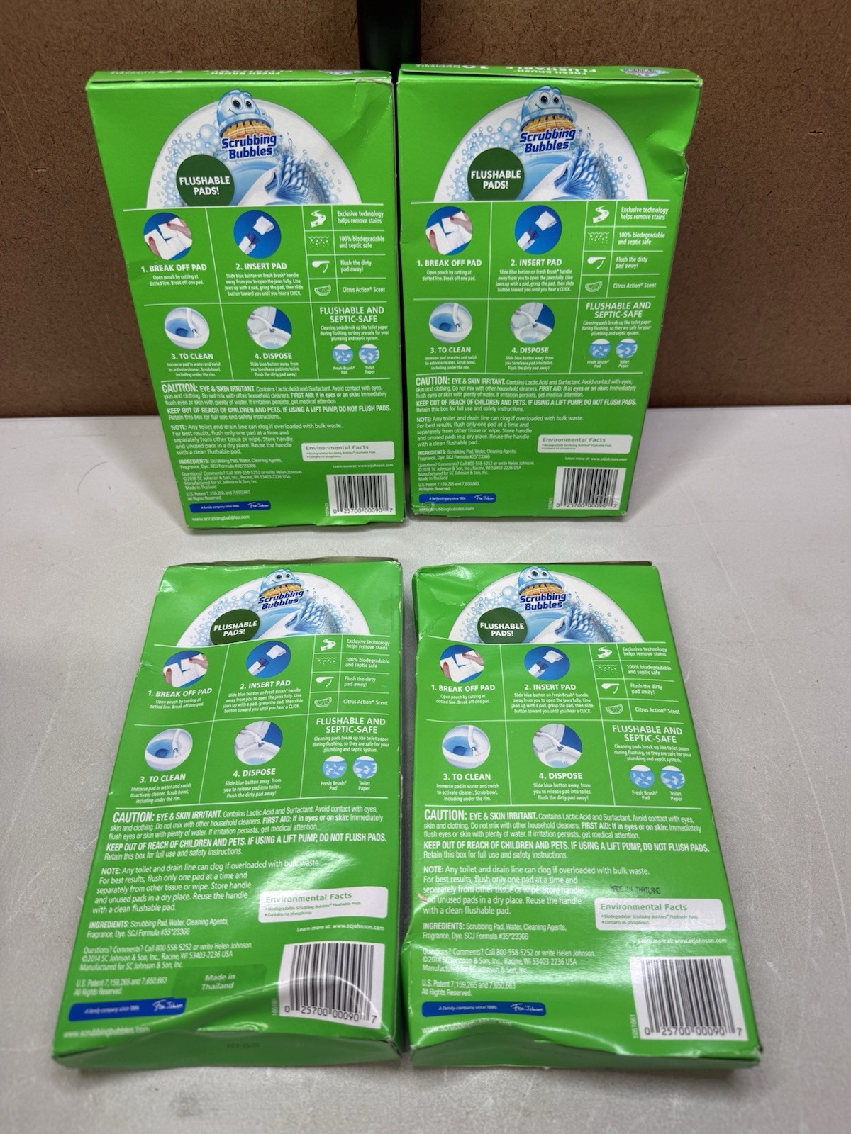 40 Pk Scrubbing Bubbles FRESH BRUSH Flushable Pads Toilet Cleaning Refill Heads