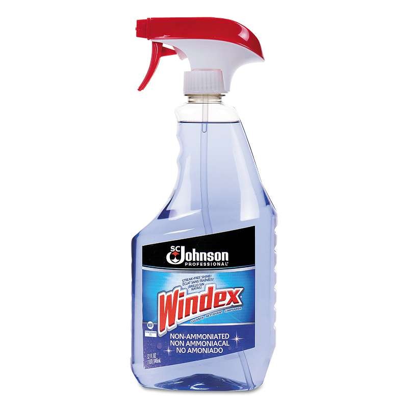 Windex? Non-Ammoniated Multi Surface Cleaner, Pleasant Scent, 32 oz Bottle, 8/Ca