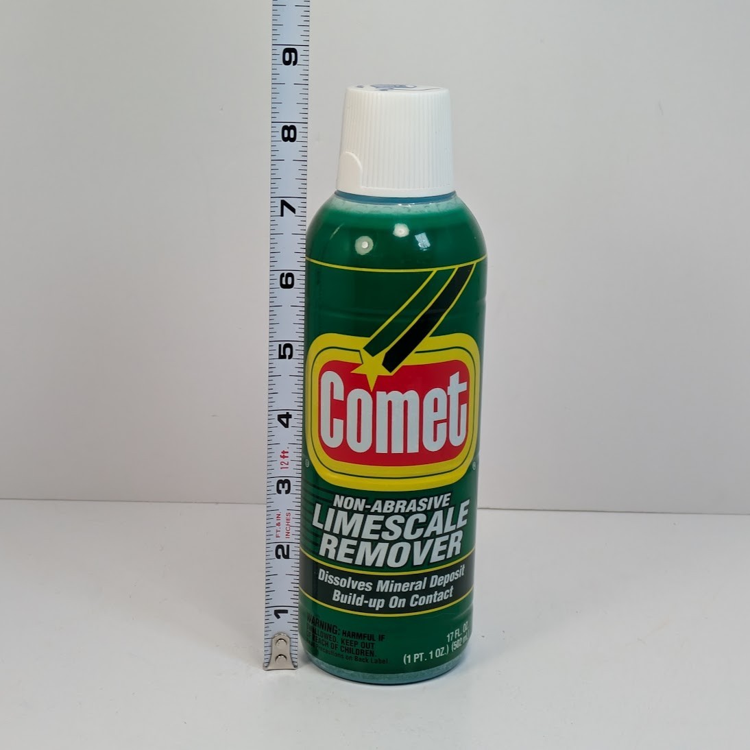 Comet Non-Abrasive Limescale Remover 1993 Vintage Squirt Bottle Italy 70% Full