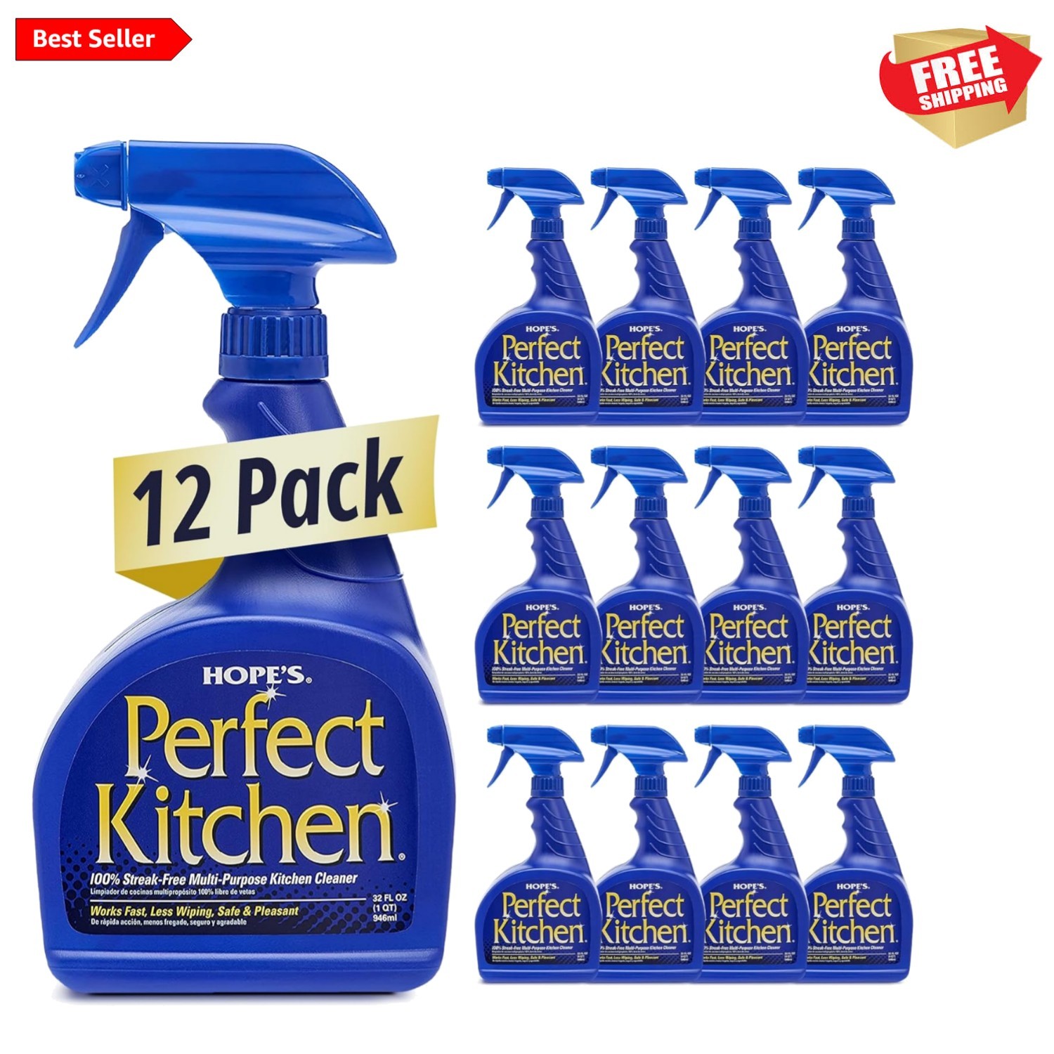 Perfect Kitchen Cleaner Spray – 32 Oz No-Residue All Purpose Cleaning Spray -…