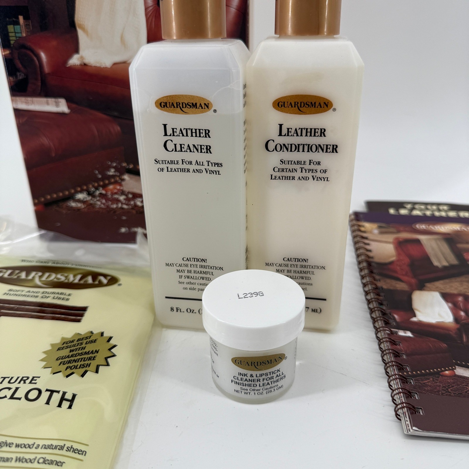 Vintage NOS Guardsman Leather Care Kit Cleaner Conditioner Boxed