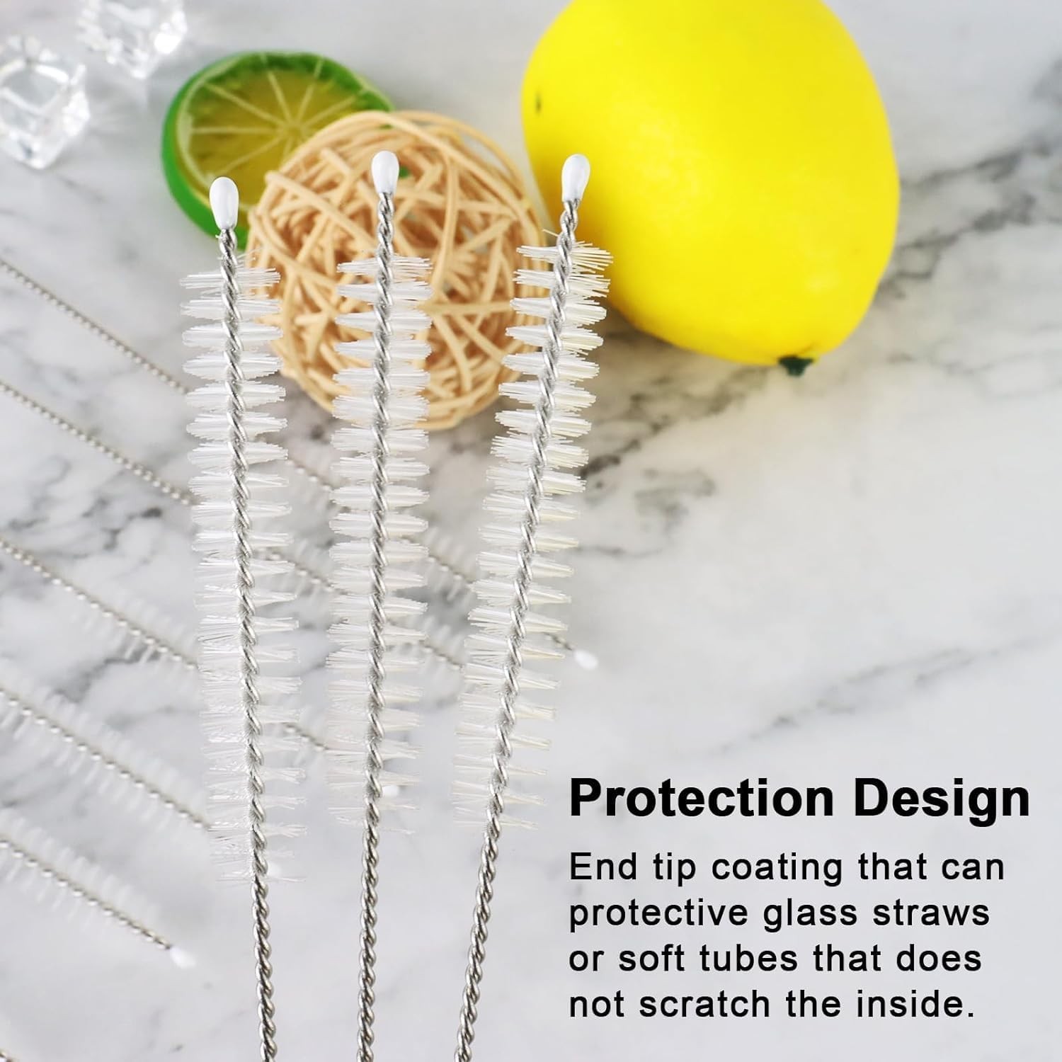 Straw Cleaner Brush Fit for Owala FreeSip 24oz/32oz/40oz, Silicone Long Handle