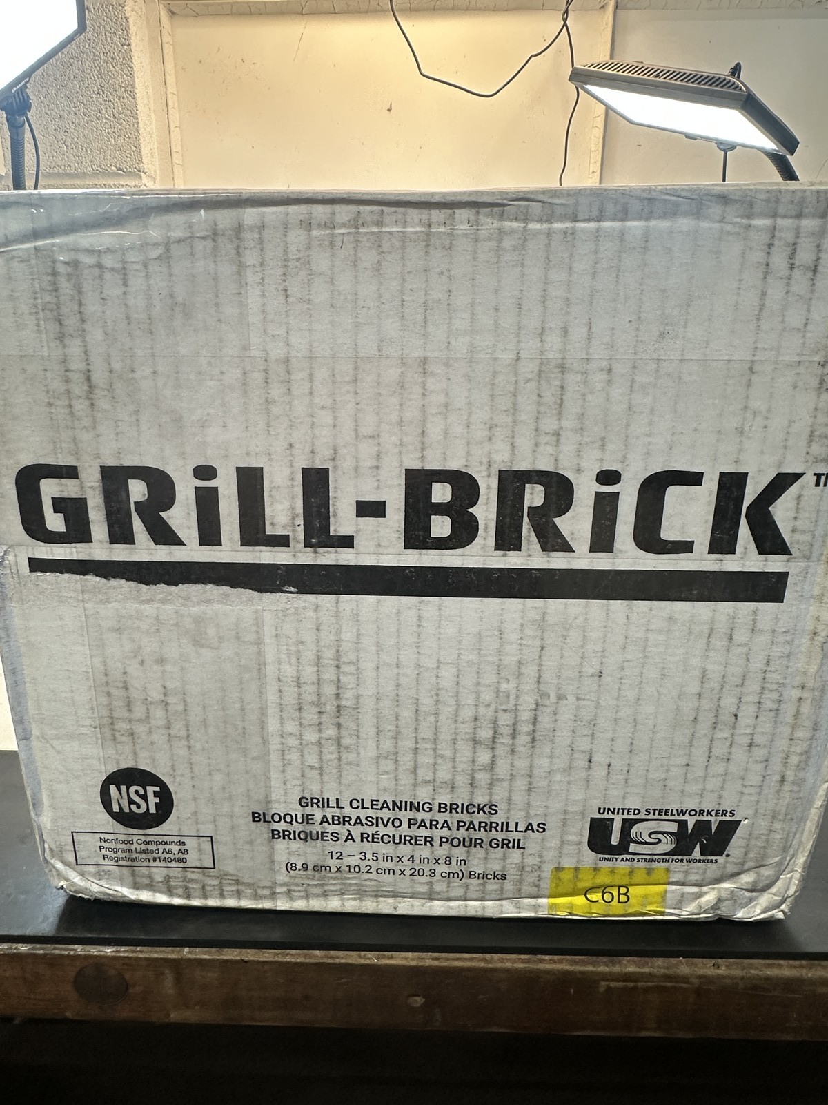 GRILL-BRICK Grill Cleaning Bricks 12-Pack NSF Certified BBQ Scrubber