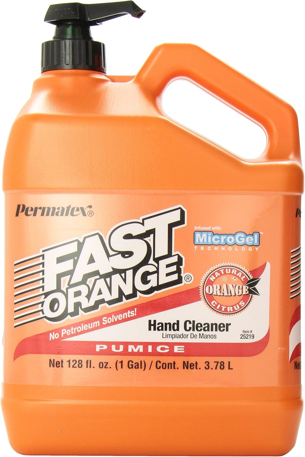 Permatex 25219-4PK Pumice Lotion Hand Cleaner with Pump, Smoothening, 1 Gallon