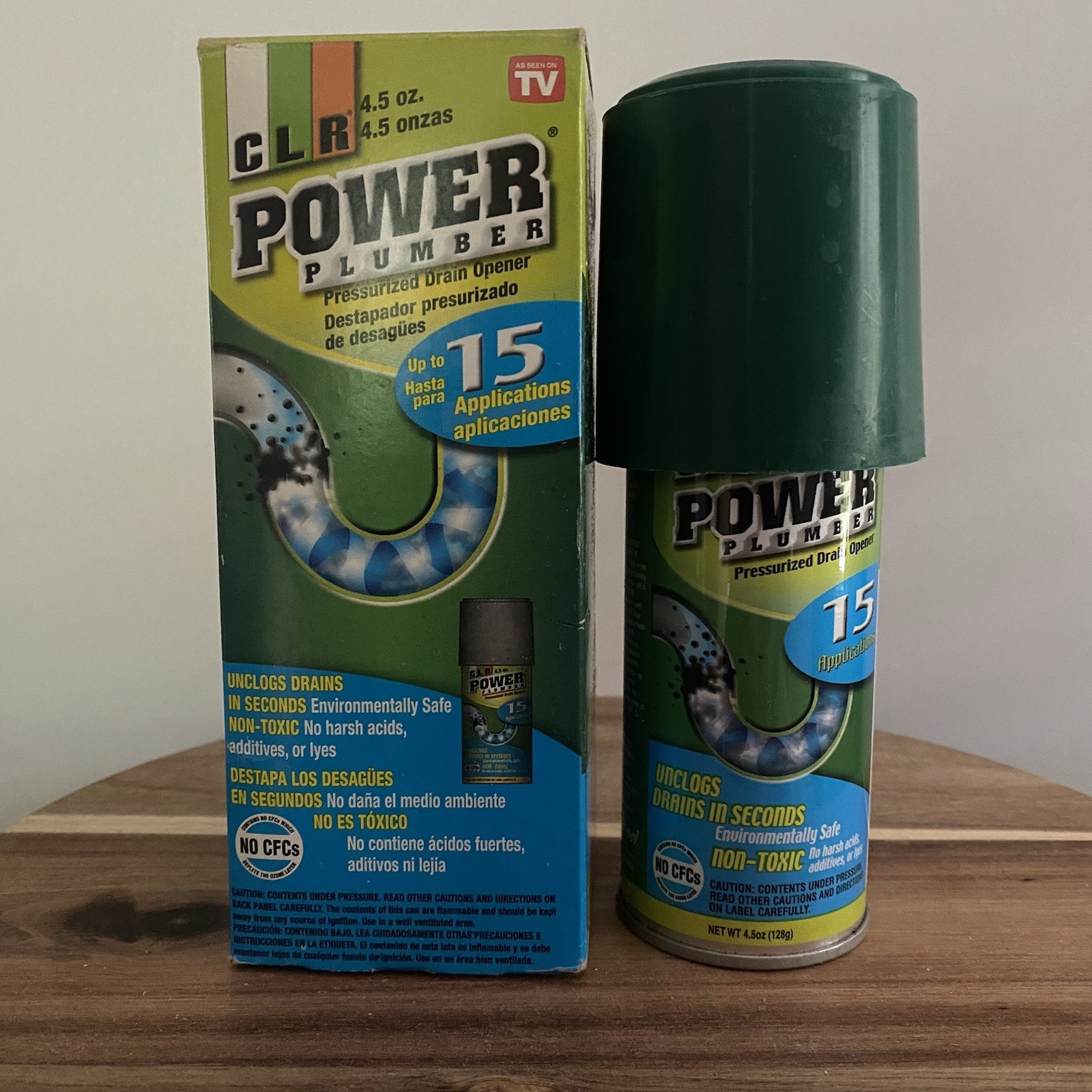 CLR Power Plumber Pressurized Gas Drain Opener Cleaner Plunger Unclogs PP4-5 New