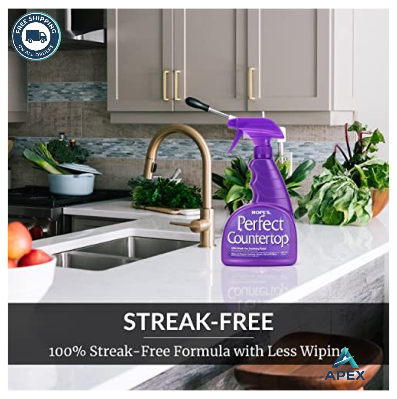 Sink Countertop Cleaner Polish Spray 22 oz 8.5 oz Bundle Stain Remover Multi
