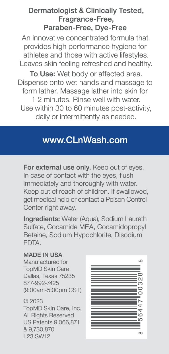 CLn? SportWash ?C High-Performance Sport Body Wash, For Men & Women Prone to Bo