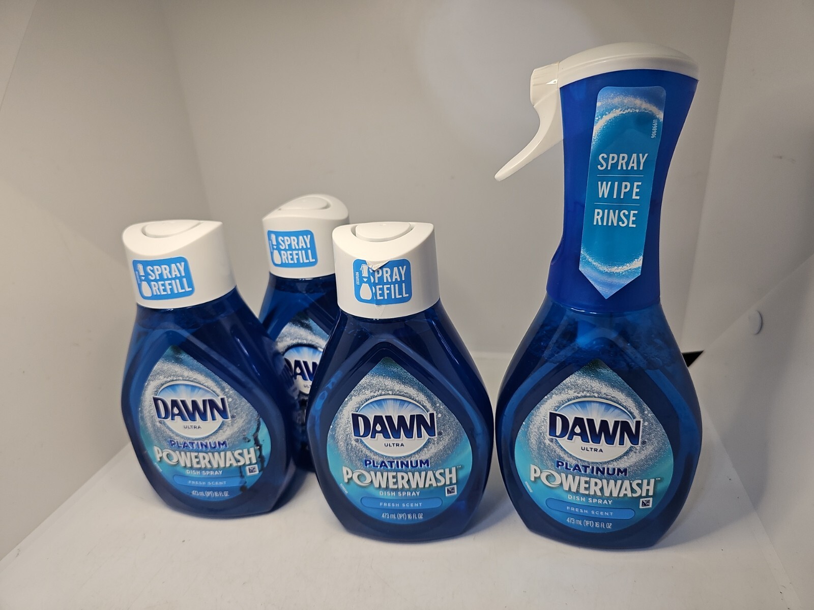 Platinum Powerwash Dish Spray, Dish Soap, Fresh Scent Bundle(4pack)16oz.