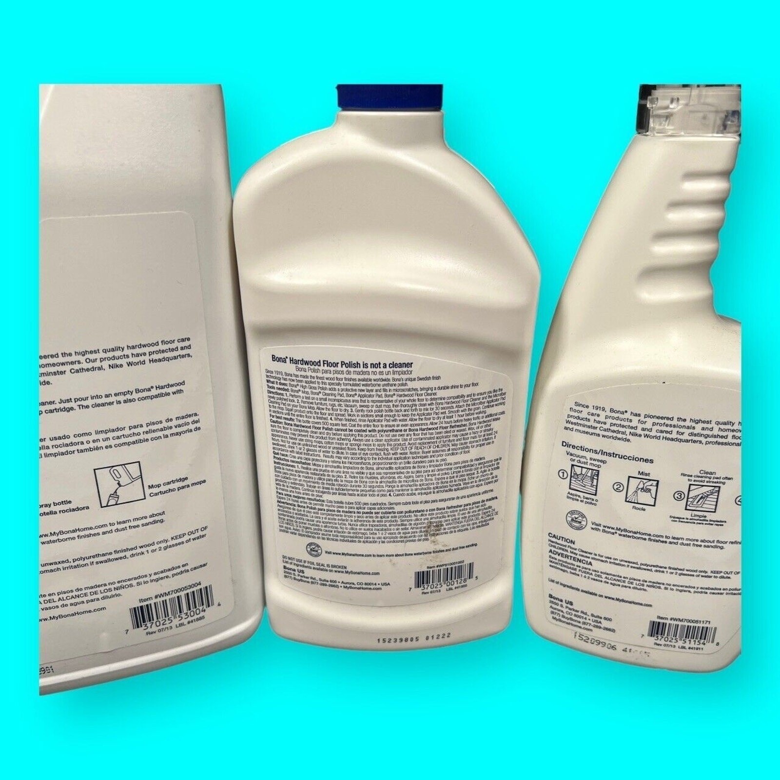 Bona Hardwood Floor Care Bundle Refill Polish Spray Microfiber Pad