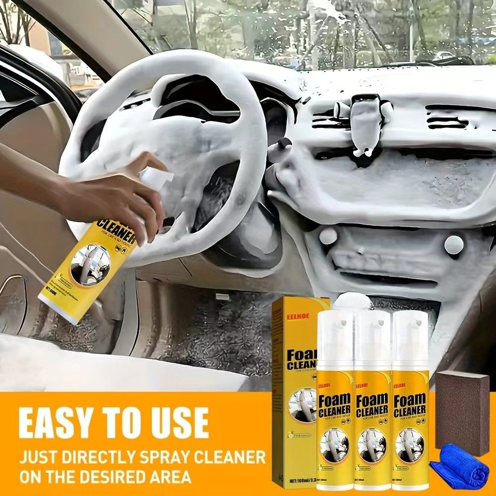Multi Purpose Foam Cleaner for Deep Cleaning of Car Leather Seats and Interior