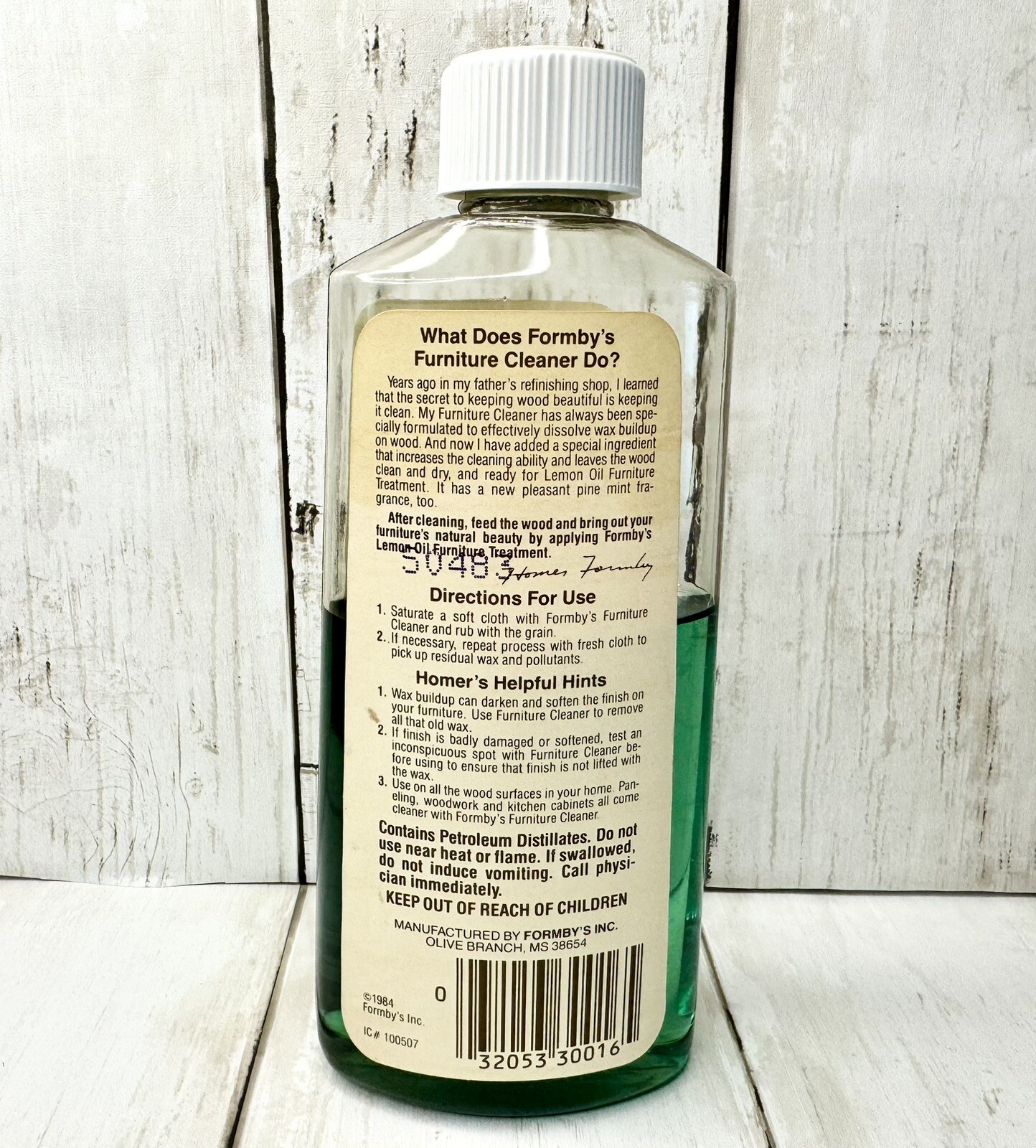 Vintage FORMBY’S Furniture Cleaner~Removes Wax Build Up Green~8 fl oz 60% Full