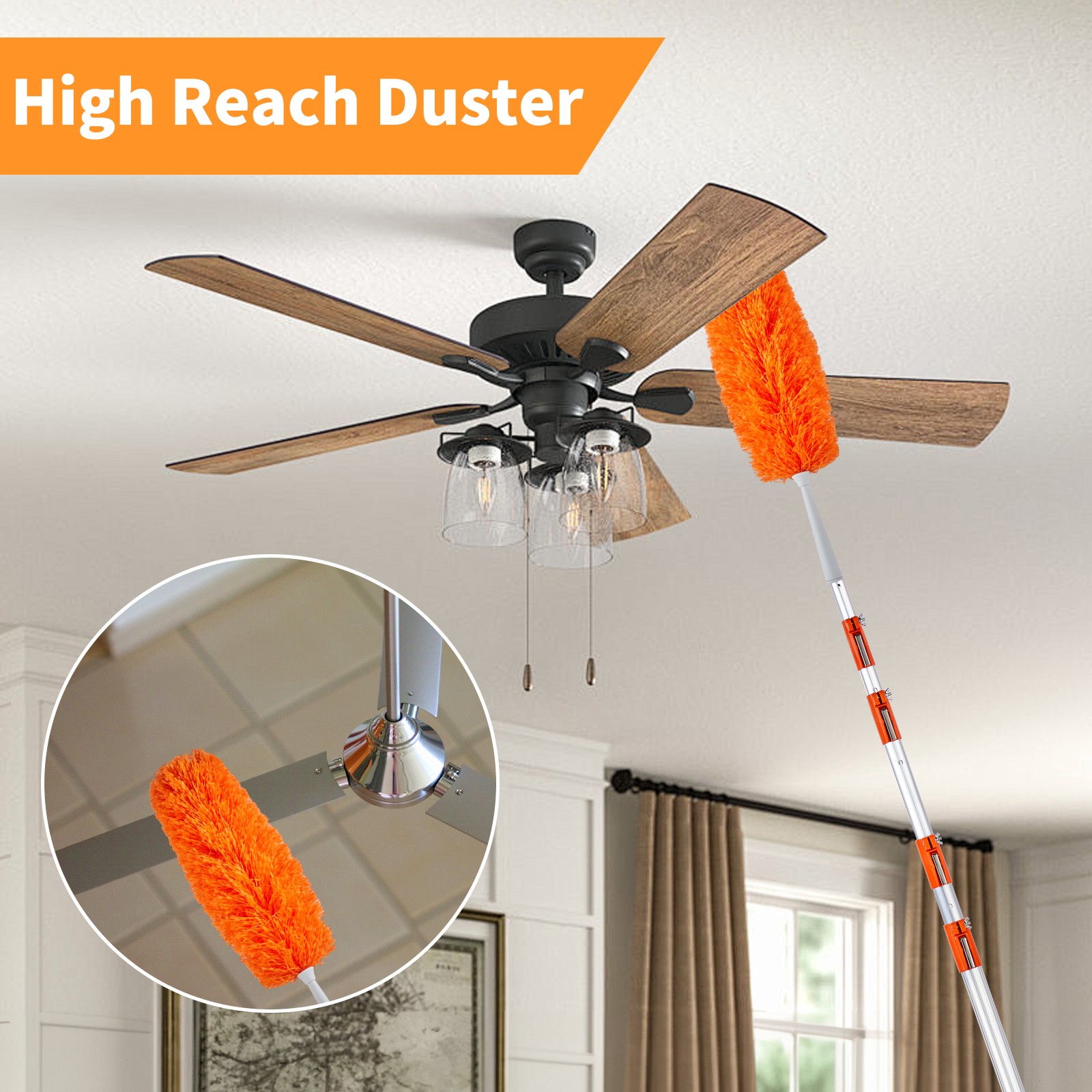 4-24FT High Reach Duster Kit，orange