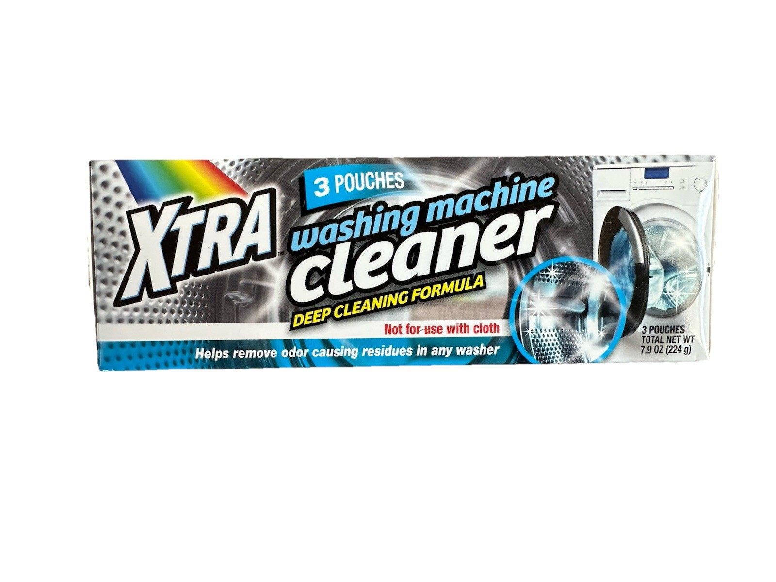 Xtra Washing Machine Cleaner Deep Cleaning Formula 3x Pouches~Remove Odor