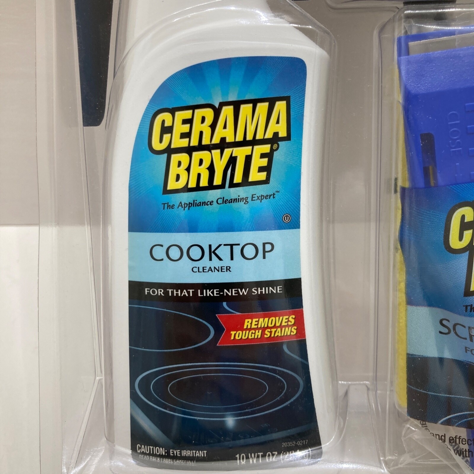 Cerama Bryte Cooktop Cleaner 10 OZ + Scraper, Pad, Pad Tool – Remove Stains NEW