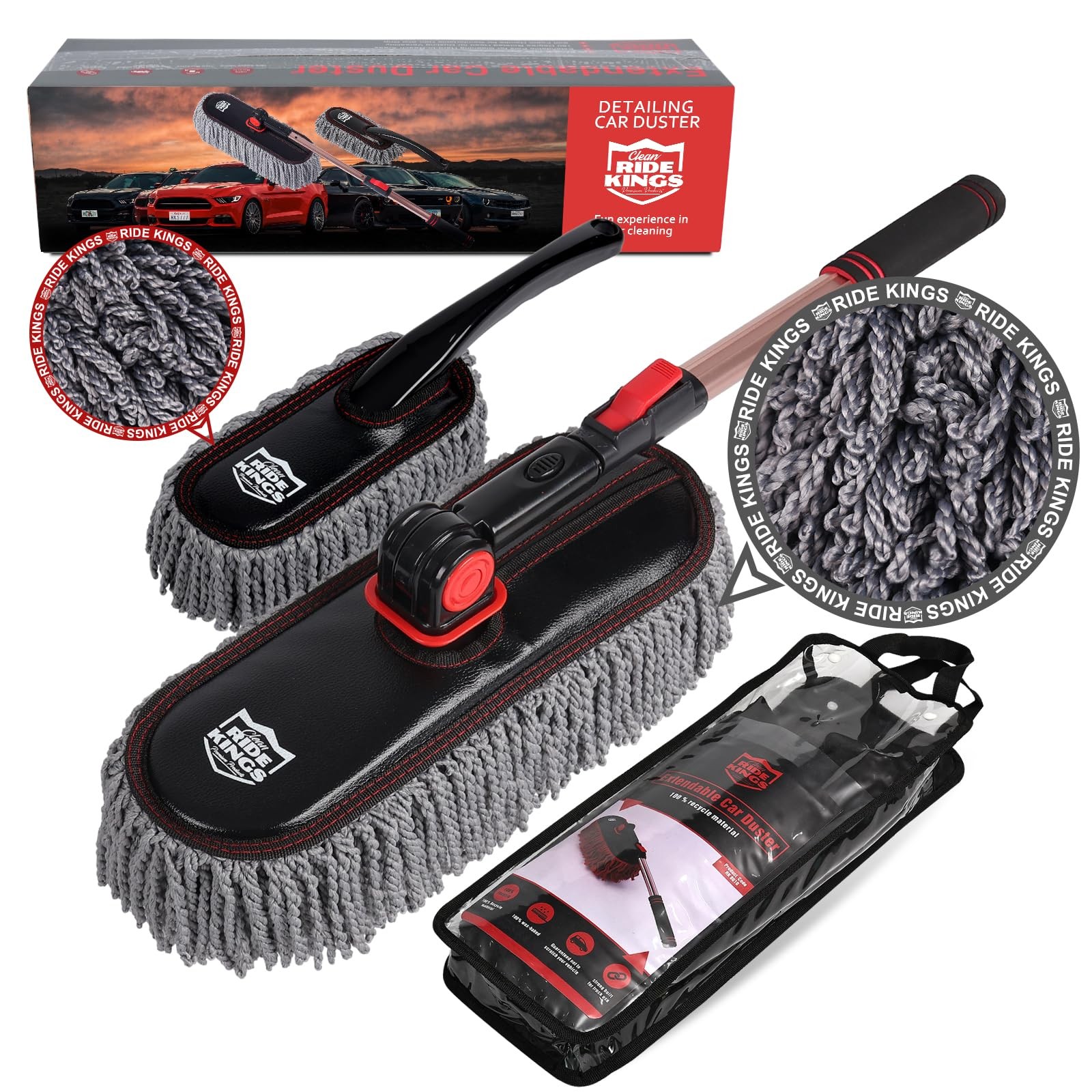 Car Duster Setcar Duster Exterior Scratch Free With Extendable Handlelarge And S