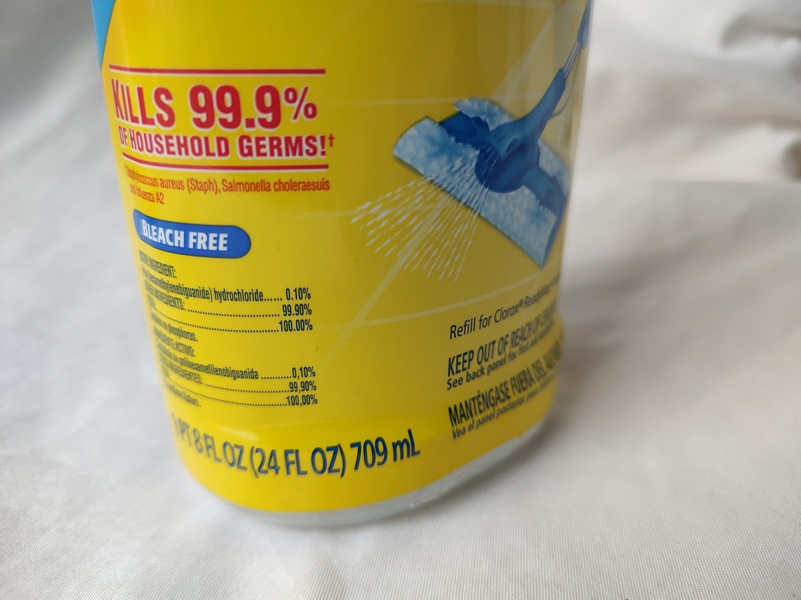New Clorox Ready Mop Orange Energy Advanced Floor Cleaner Refill Bottle 24oz