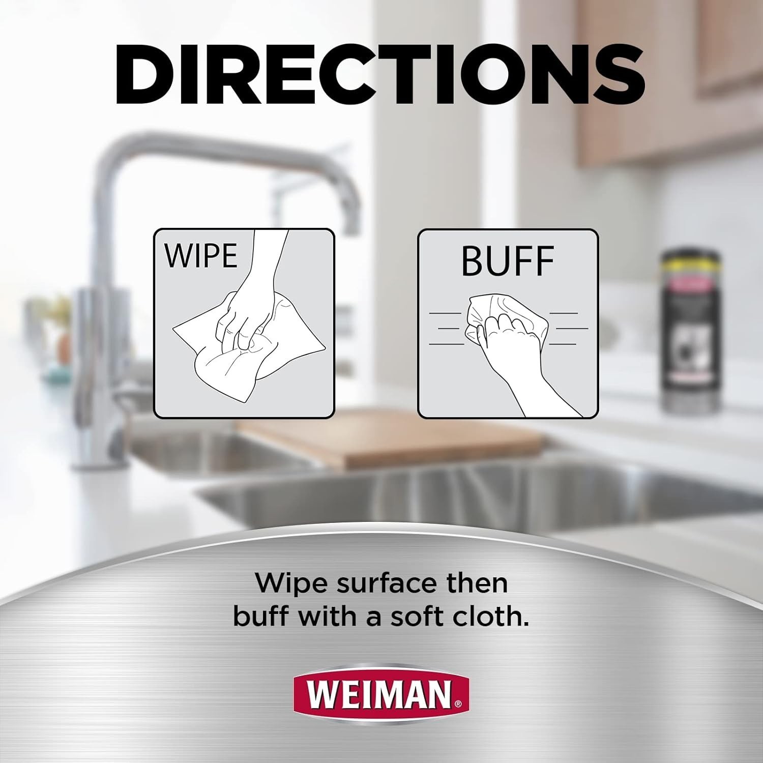 Weiman 12 oz. Stainless Steel Cleaner Wipes 30 ct