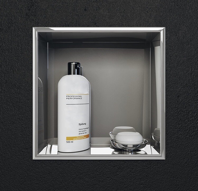Shower Niche 12″ x 12″ Stainless Steel Brushed Nickel In Wall Installation