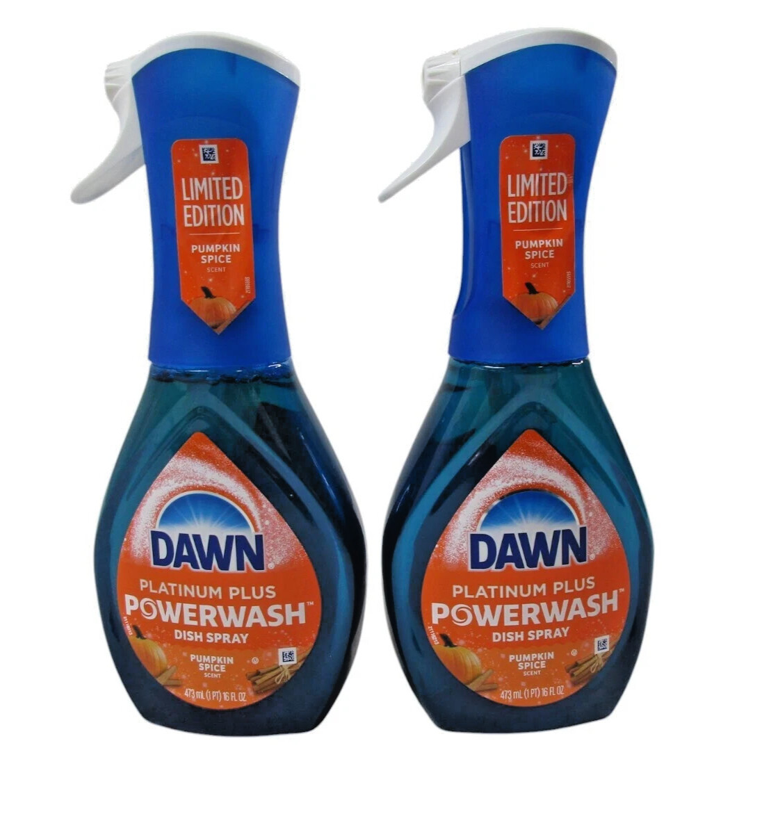2X Limited Edition Dawn Powerwash Dish Spray Pumpkin Spice Platinum Plus 473ml