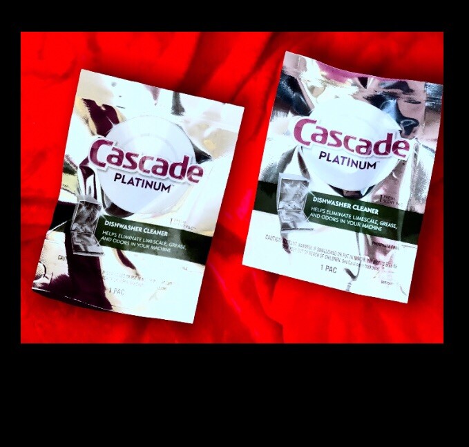 LOT of 2 Packs : Cascade Platinum Dishwasher Cleaner Fresh Scent, 1 Pod Per Pack