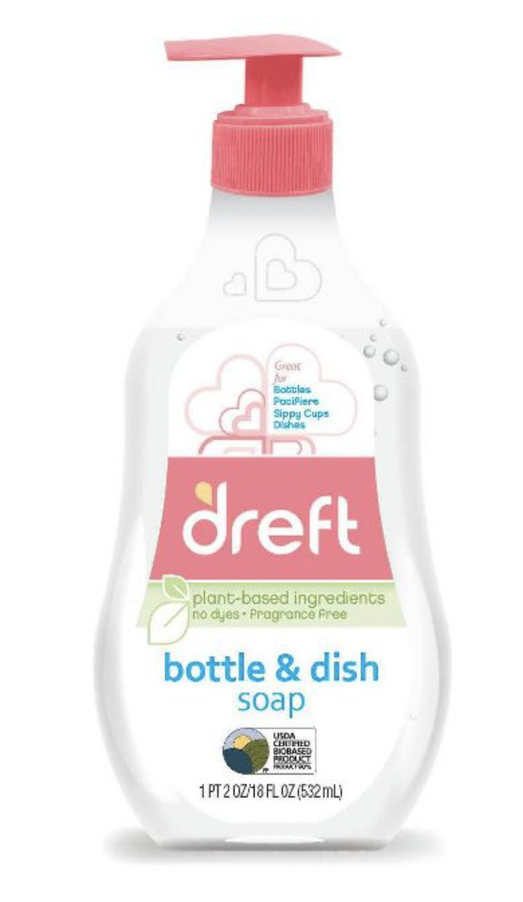 Dreft Baby Bottle and Dish Soap, (Bottles, Pacifiers, Sippy Cups, Dishes), 18 Oz