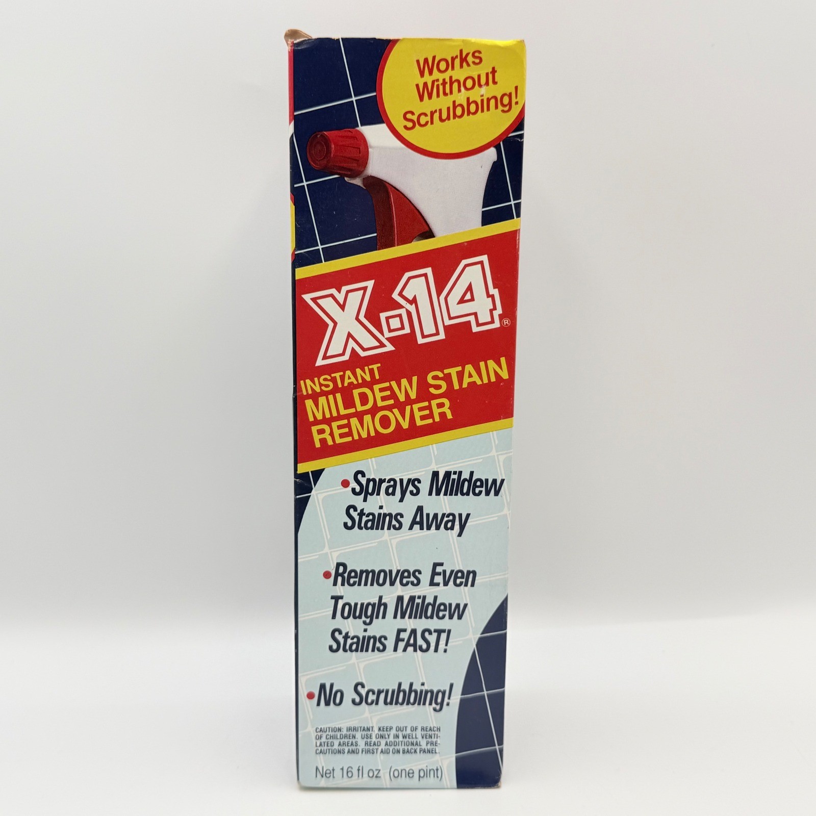 X-14 Instant Mildew Stain Remover 16oz Spray Bottle No Scrubbing Formula New