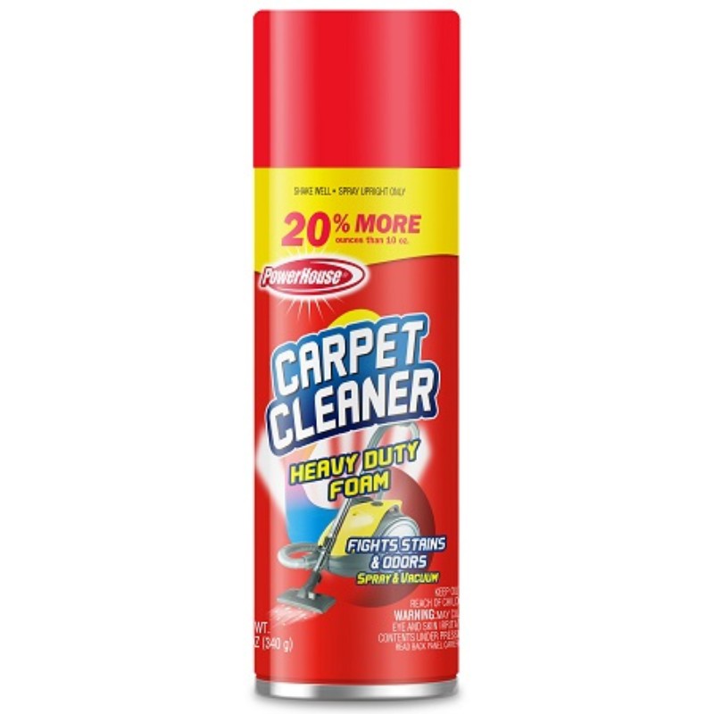 12x Powerhouse Heavy Duty Foam Carpet Cleaner Rug Upholstery Fabric Sealed 12oz