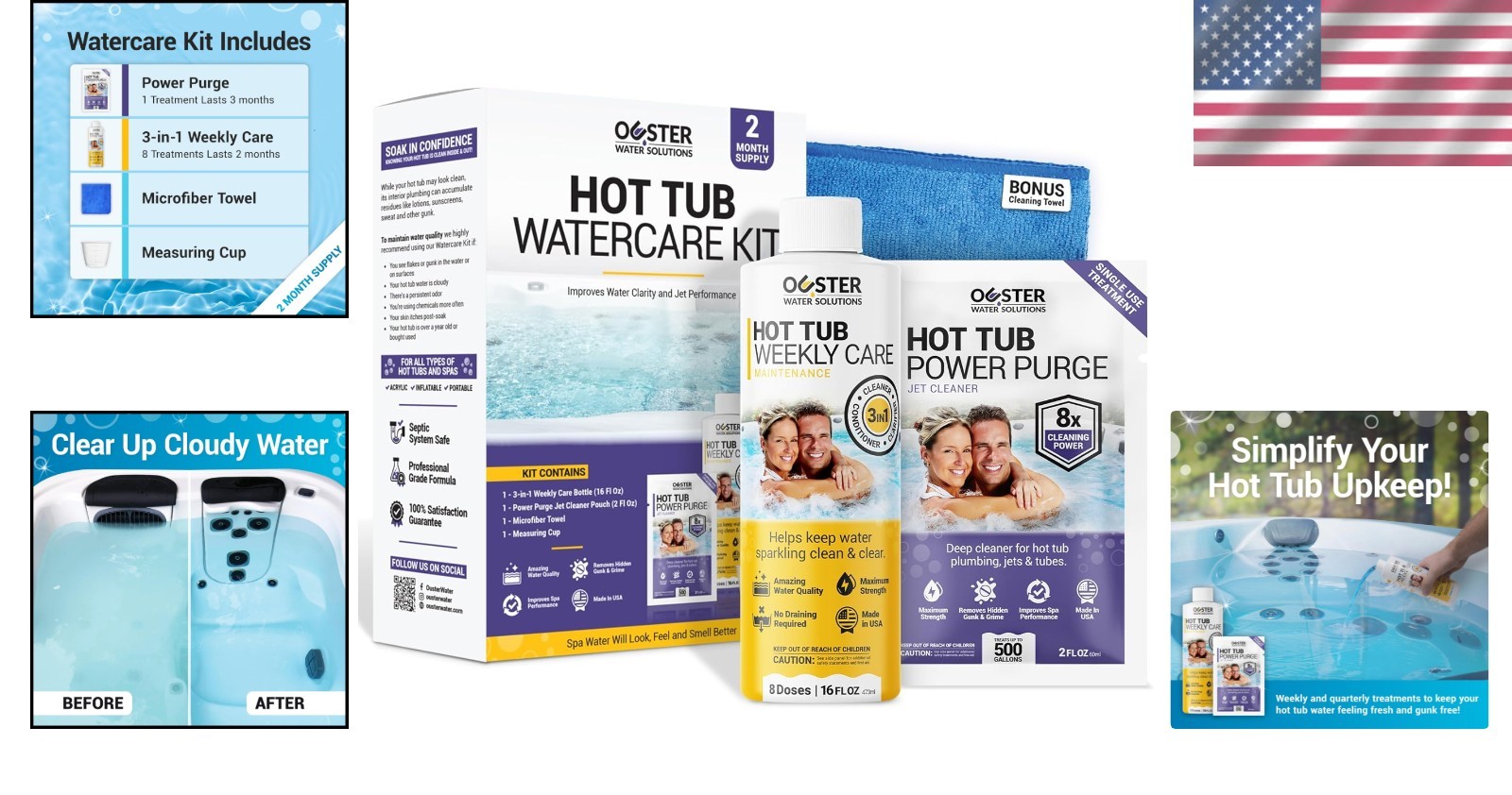 Hot Tub Cleaner Set – USA Made Quality Ingredients