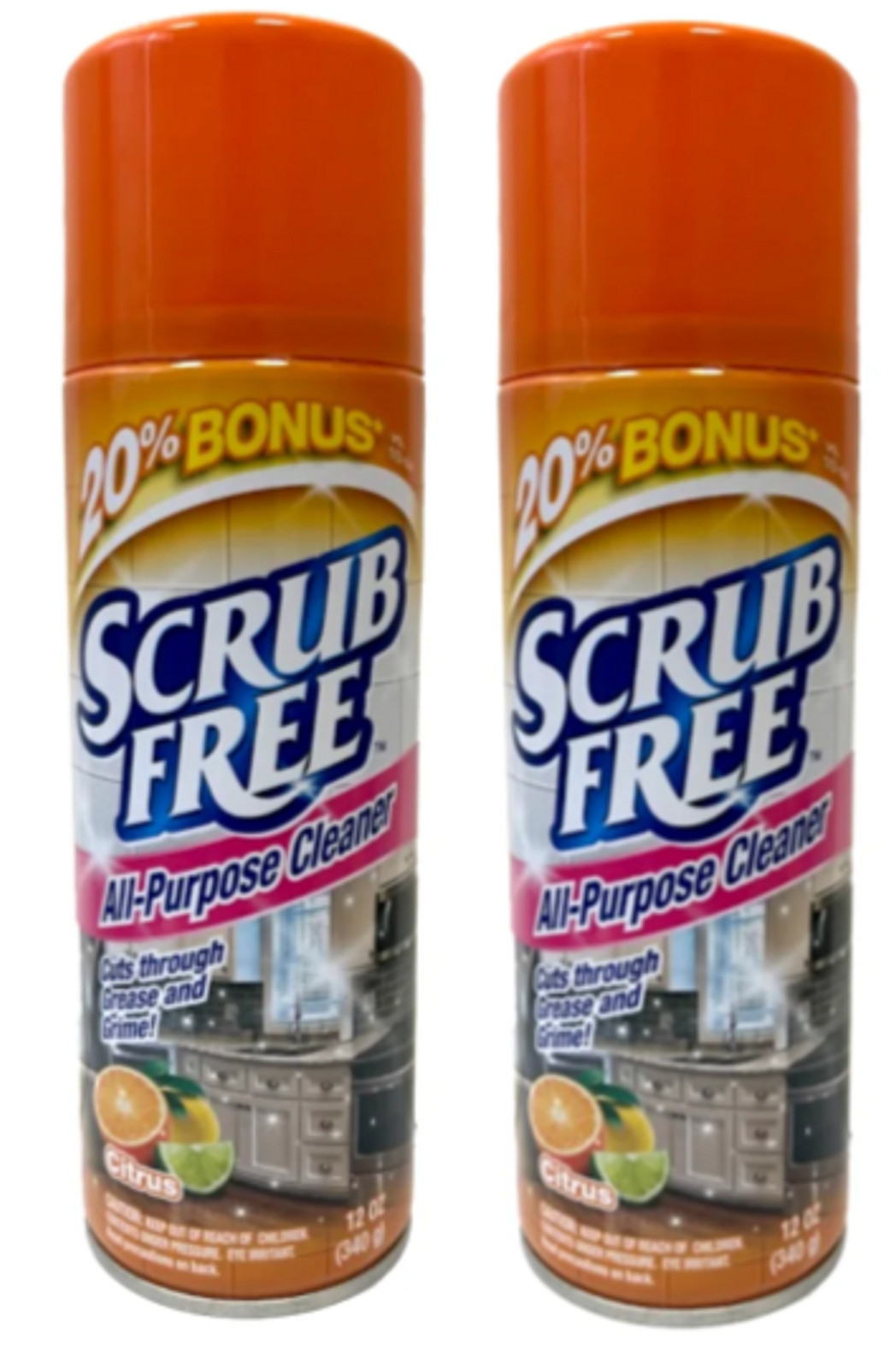 Scrub Free All Purpose Cleaner Cuts Through Grease and Grime Citrus Smell 2 Pack